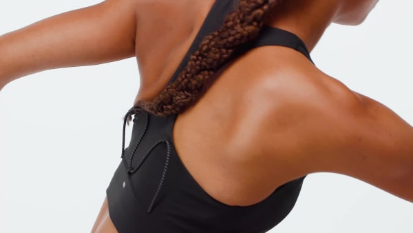 Negro Top Deportivo de Running adi365 con Bolsillo de Soporte Medio