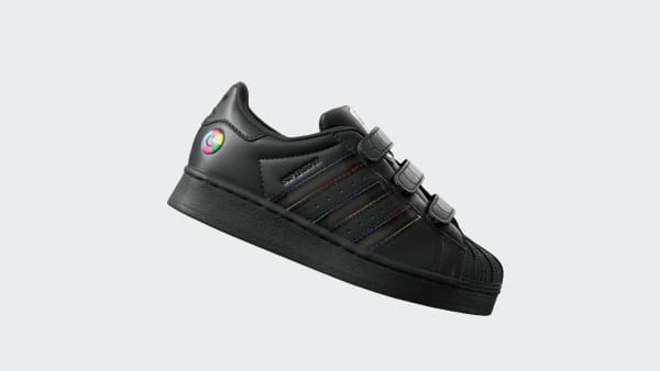 Black Superstar LED Lights Comfort Closure Shoes