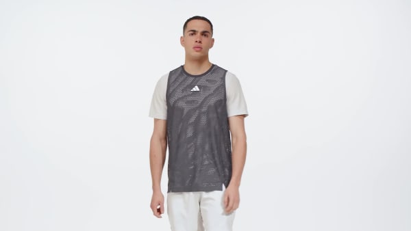 gris T-shirt Tennis Pro Layering