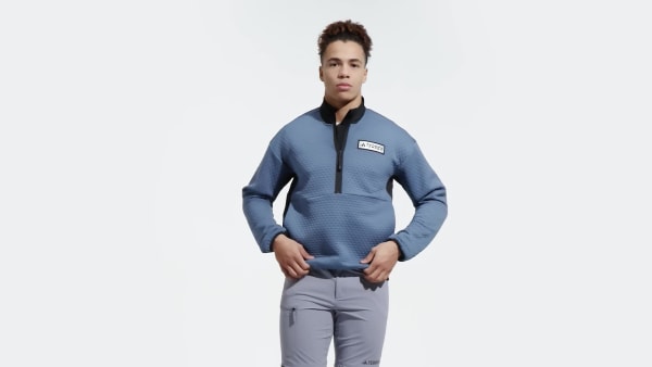 Blue Terrex Utilitas 1/2-Zip Fleece Jacket