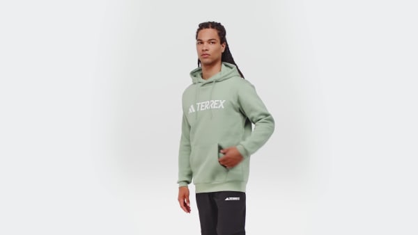 zelená Kapucňová mikina s veľkým logom Terrex