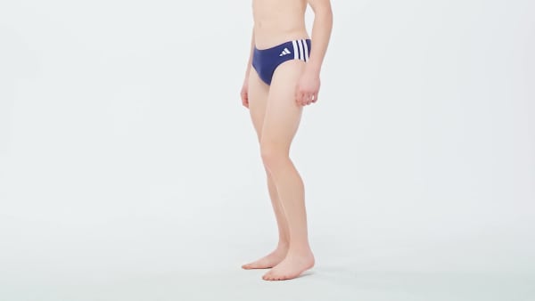 Blue 3-Stripes Swim Trunks