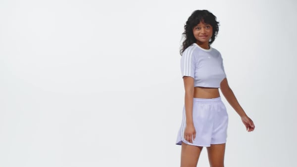 Paars Satin Sprint Short