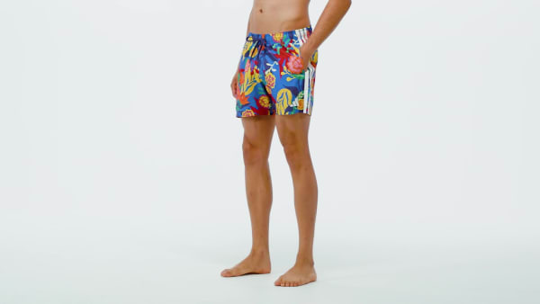 Μπλε MEXICANA FLORALS 3 STRIPES SWIM SHORTS 5 INCH