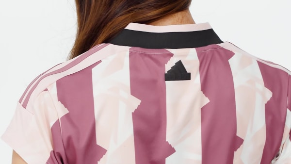 Pink Tiro Cut 3-Stripes Print Baby Tee