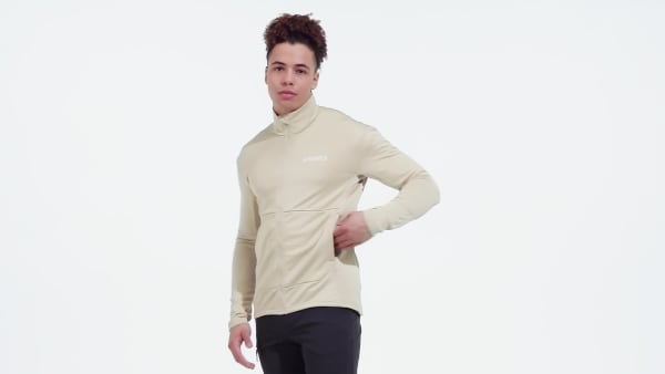Beige Terrex Multi Light Fleece Full-Zip Jacka