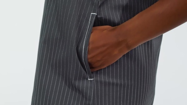 สีเทา ชุดกระโปรงเอี๊ยมคลุมเข่าพิมพ์ลายทั้งตัว