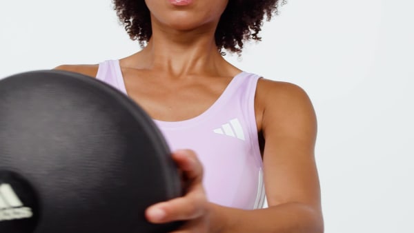 Train Essentials 3-Stripes Crop Tank Top