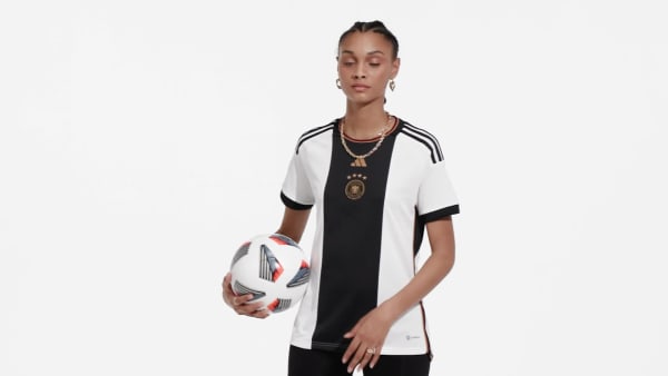 adidas adidas Youth Germany WC 2022 World Cup Home Jersey - White/Black/Gold