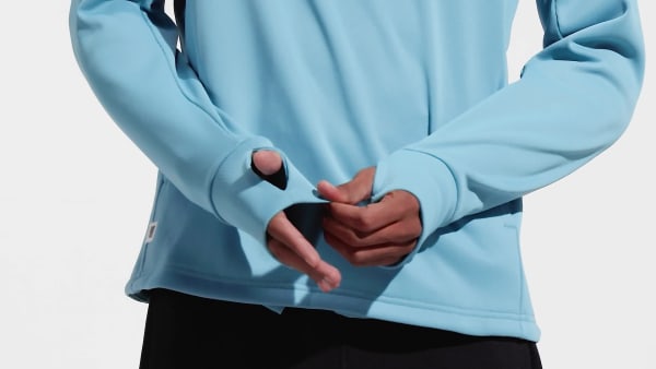 Bleu Sweat-shirt à capuche de running Made to be Remade AEROREADY