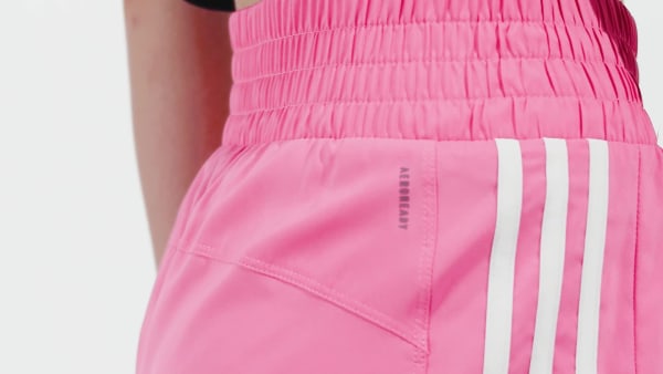 Rosa Short da allenamento Pacer 3-Stripes Woven High-Rise