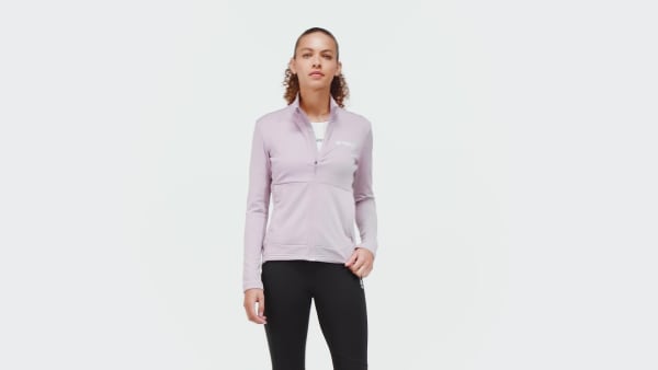 Morado Chaqueta Terrex Multi Light Cierre Frontal Felpa