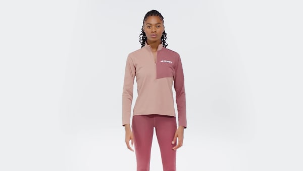 Ροζ Terrex Multi Climacool 1/2 Zip Long Sleeve Tee