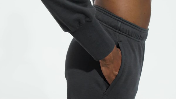 Gris Pants Cargo Dance Corte Alto 3 Franjas Puños Ajustados
