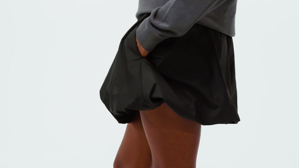 สีดำ กระโปรงทรงบอลลูนผ้าทอ Seasonal Essentials