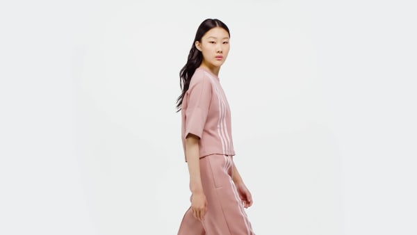 roze Off Placed 3-Stripes T-shirt