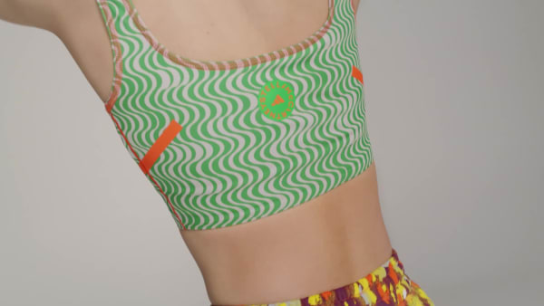 Green adidas by Stella McCartney TruePurpose Printed Crop Top