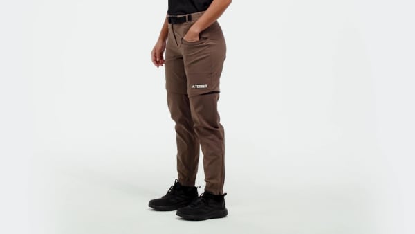 Brown Terrex Utilitas Hiking Zip-Off Pants