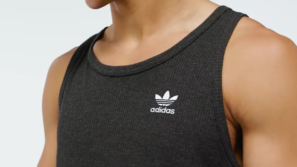 Preto Camisola de Alças Trefoil Essentials