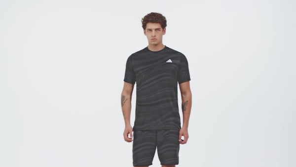 Noir T-shirt graphique Club Tennis Climacool