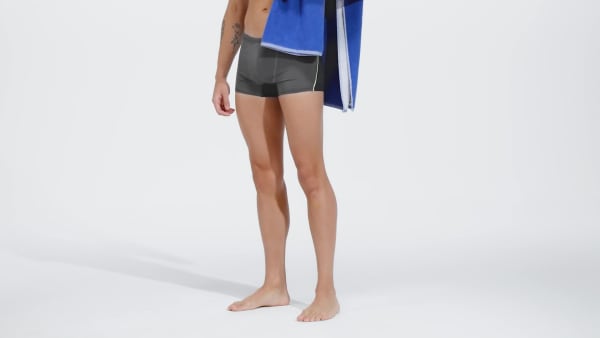 Preto Boxers de Natação Performance