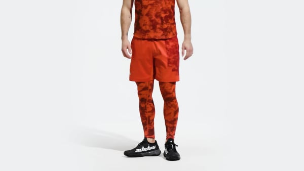 Rot Tennis Paris HEAT.RDY Techfit lange Leggings