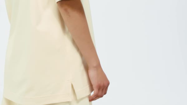 White Essentials Linear Tee Oversized