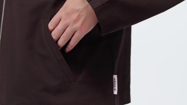 สีน้ำตาล เสื้อแจ็คเก็ตเวิร์กแวร์ผ้าแคนวาส ORIGINALS