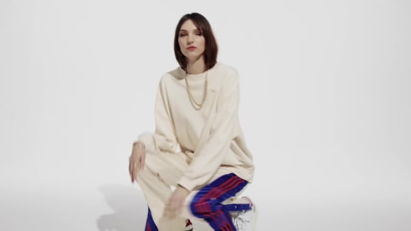 Bezowy Satin Adibreak Pants