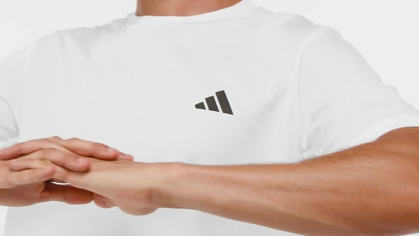 Blanco PLAYERA WORKOUT ESSENTIALS BASE 3 FRANJAS