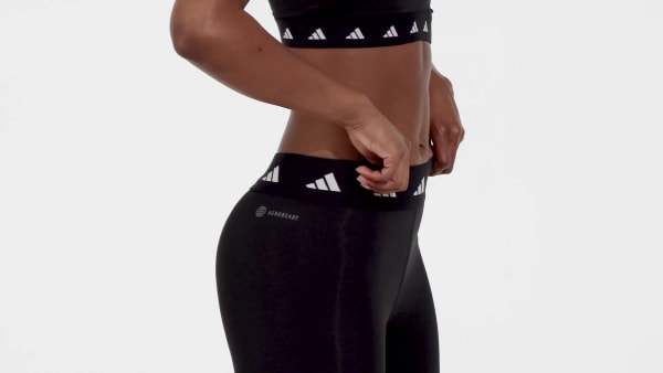 Techfit 3/4 gym leggings, black, Adidas Performance