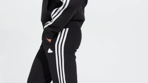 Svart Future Icons 3-Stripes Regular Bukse