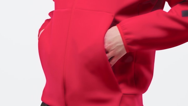 สีแดง แมนเชสเตอร์ยูไนเต็ด ADIDAS Z.N.E. เสื้อแจ็คเก็ตแอนเธม