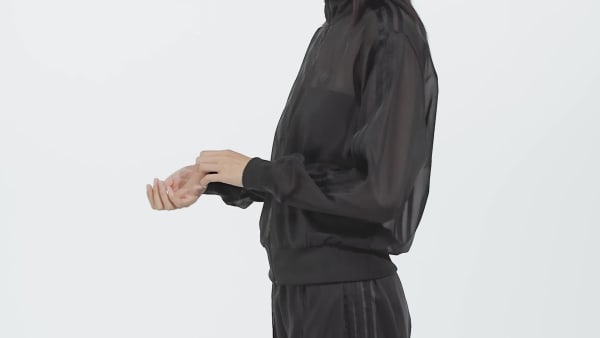 cierna Tepláková bunda Adicolor Sheer