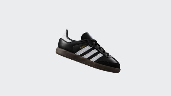 White Samba OG Comfort Closure Elastic Lace Shoes Kids