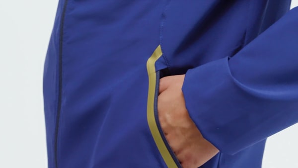 Azul Cortavientos con cierre de cremallera Italia Tiro Travel