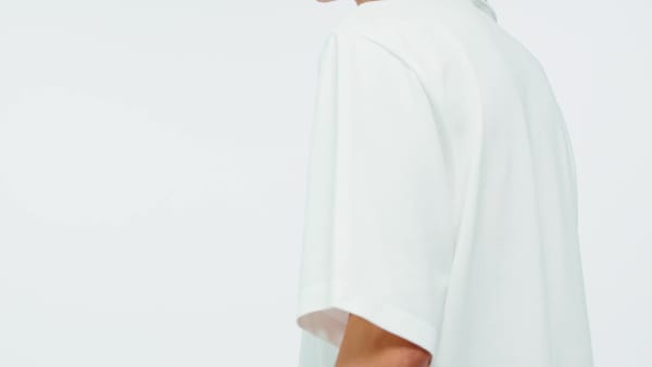 Blanc Polo adidas Adicolor Loose