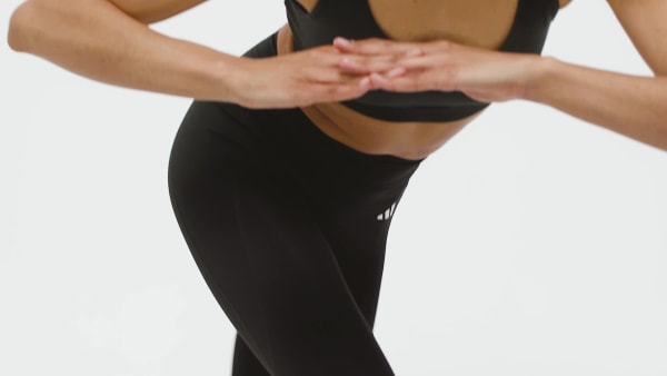 Black Optime Essentials No Front Rise Seam 7/8 Leggings