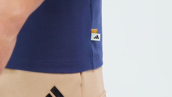 Azul Camiseta Dog Hoop Patch Graphic