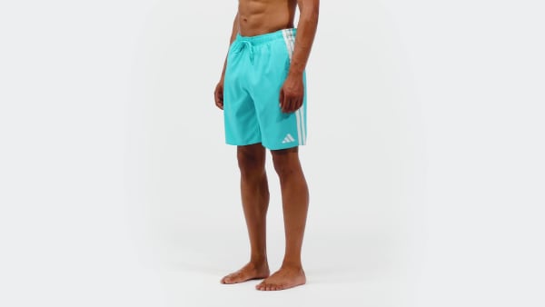 Turquoise Short de natation 3 bandes 20,3 cm