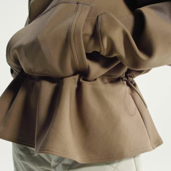 Brun adidas By Stella McCartney Peplum hættetrøje