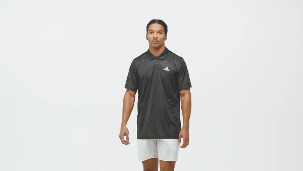 Grey Club Tennis Climacool Graphic Polo Shirt