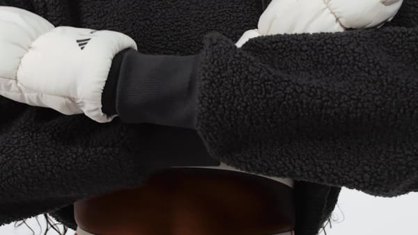 Czerń Bliza z kapturem adidas x MOON BOOT Cropped