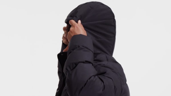 Noir Doudoune à capuche Helionic (Grandes tailles)
