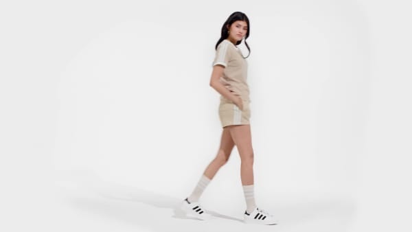 Beige adicolor Classics 3-Streifen T-Shirt 21647