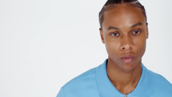 Blue Trefoil Essentials Waffle Polo Shirt