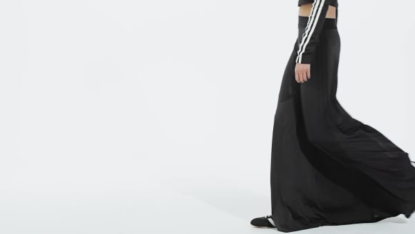 Negro Falda Larga Adicolor 3 Tiras Transparente