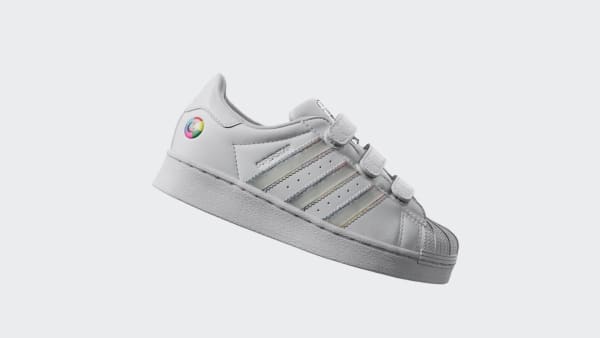 White Superstar LED Lights Comfort Closure Shoes