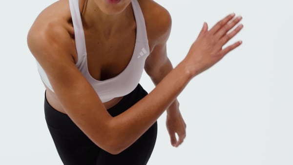 Purpura Top Deportivo Optime Essentials Workout de Soporte Medio