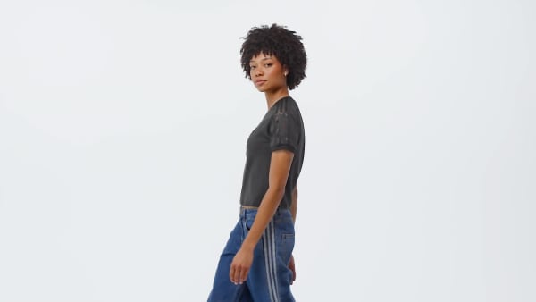 Preto T-SHIRT LACE CALI